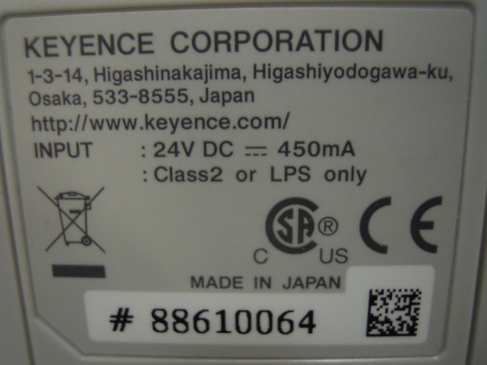 KEYENCE SJ-M201 CONTROLLER UNIT 24V DC STATIC ELEMINATOR ***NEW