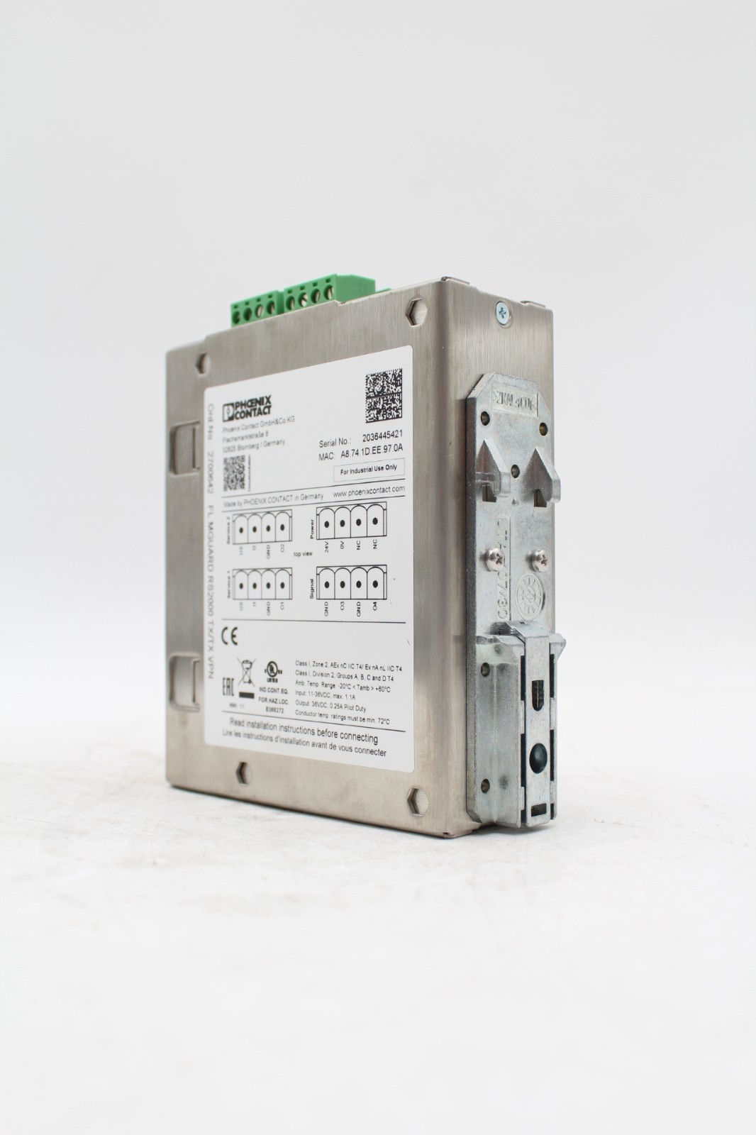 Phoenix Contact FL MGUARD RS2000 TX/TX VPN Remote Maintenance Networking Router