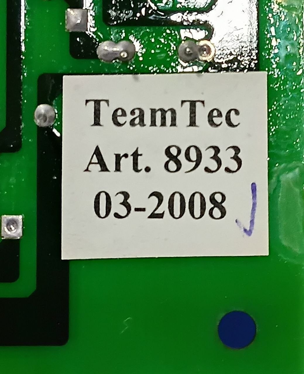 TeamTec 900901 Temperature Control Board T.T 8933