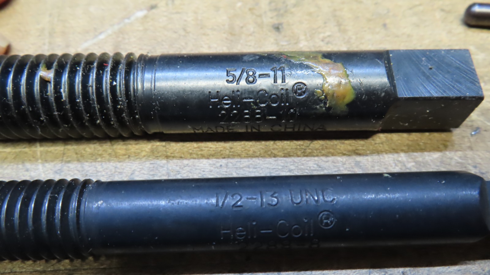 Helicoil SAE thread repair install tools 1/4-20, 3/8-16, 7/16-14, 1/2-13, 5/8-11