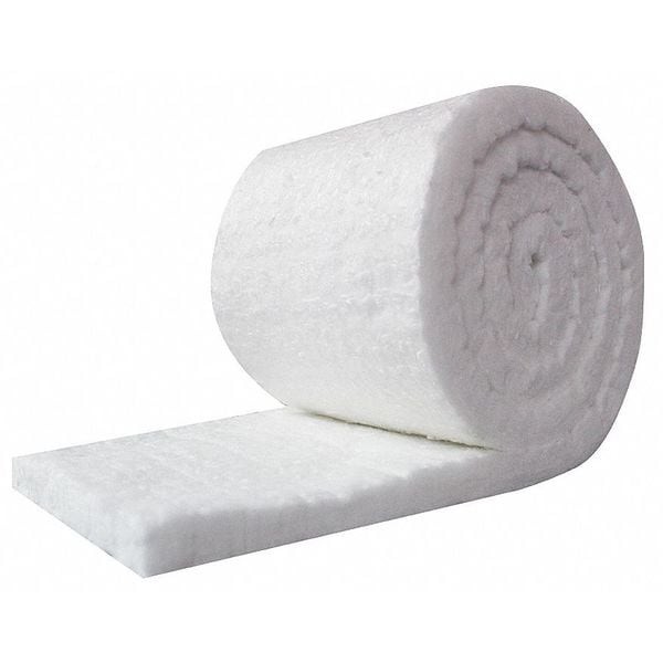 Ceramic Fiber Insulation Roll 5ft x 24in x 1in High Temp Pipe Wrap 2300F 8lb