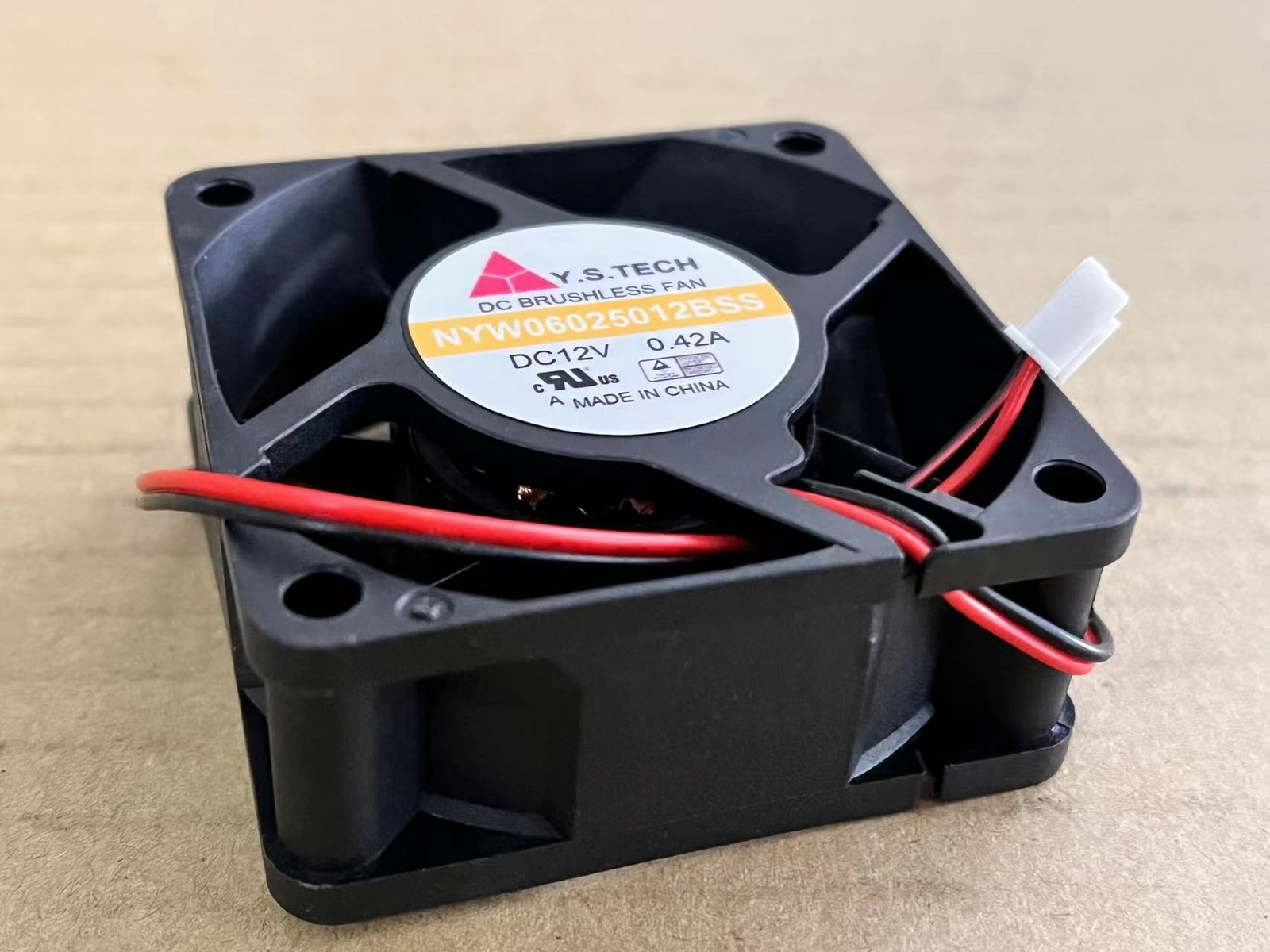 For Y.S.TECH 6025 NYW06025012BSS DC12V 0.42A 6CM 2pin cooling fan