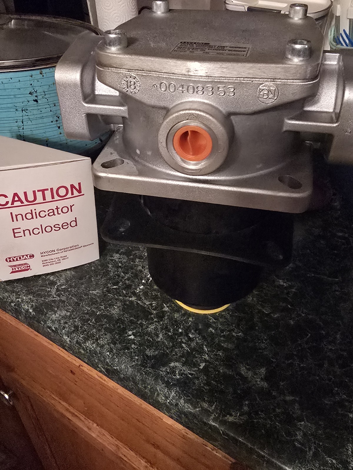 Hydac 330vf10e1.0/12 In Tank Return Line Filter Brand New With Indicator Gague