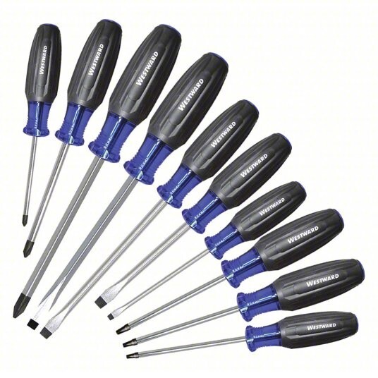 Westward 401L82A Screwdriver Set,10 Pcs, MAGNETIZED-NIP – FREE SHIPPING