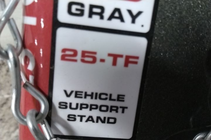 Gray 25TF Stands 2 Pk 25 Ton Load Cap 20 In Max Extended Height Jack Stand