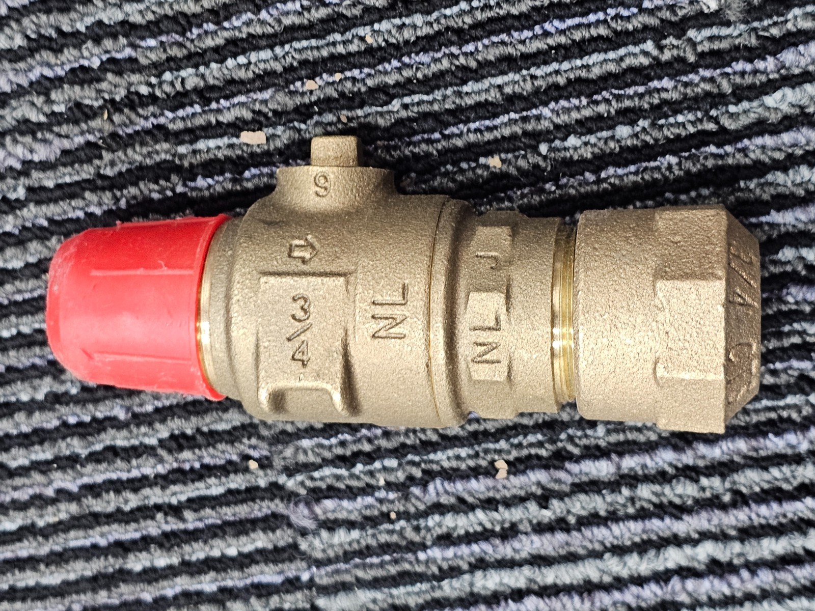 Ford 3/4 CTS NL Stop Brass Ball Valve, 5-3/8 in. Overall Length