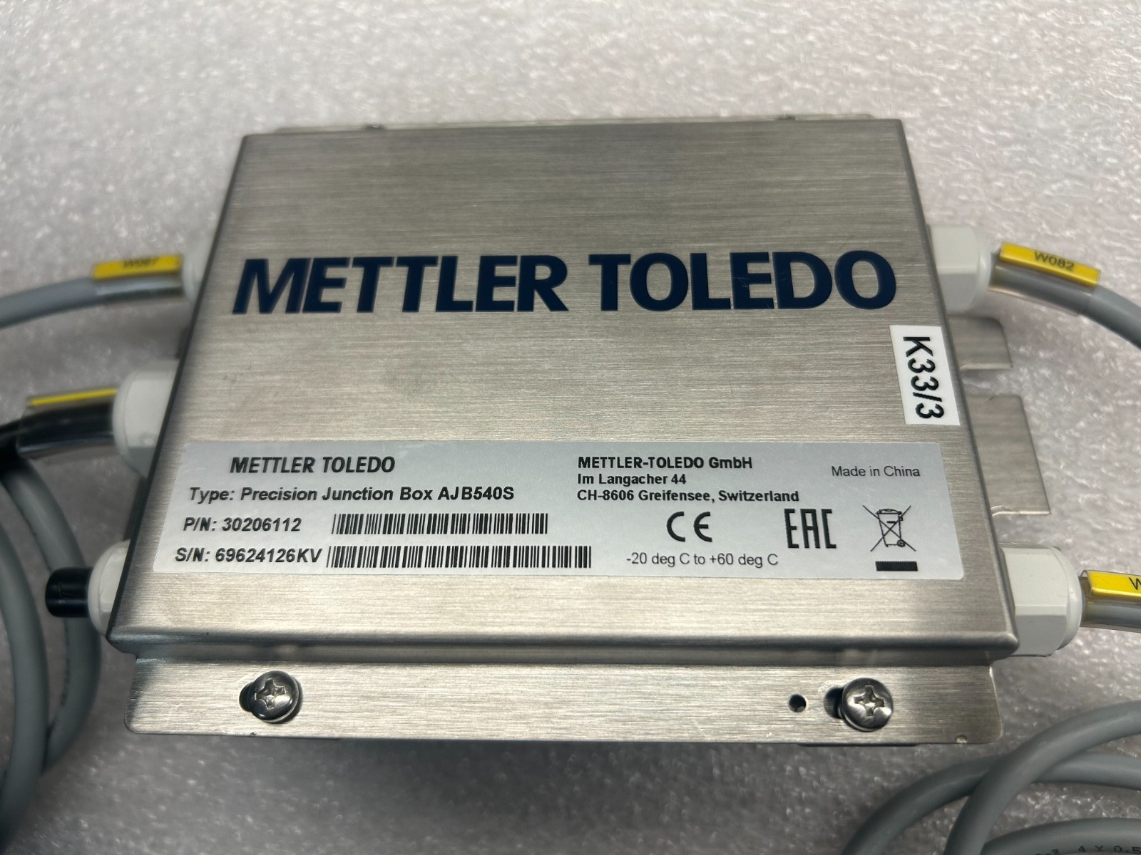 Mettler Toledo AJB540S Precision Junction Box p/n 30206112