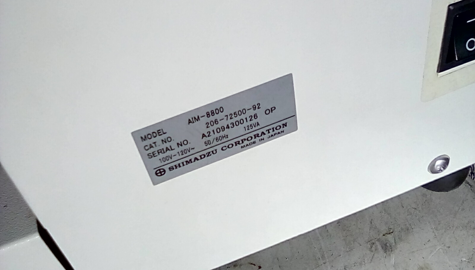 Shimadzu Automatic Infrared Microscope AIM-8800