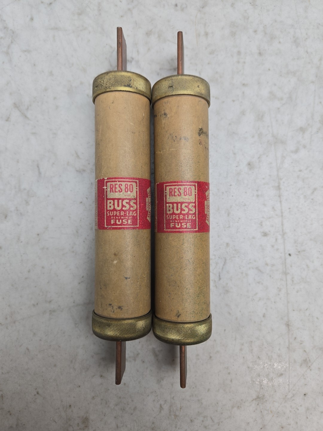 Mixed Lot of 7 Class RK5 80A Fuses Bussmann FRSR80 Buss RES80 600V Time Delay