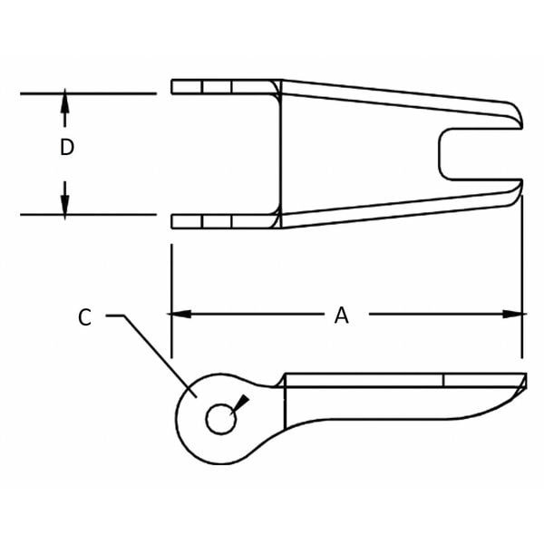 Crosby 1096325 Latch Kit, Steel, 1-15/32 In., 1/2 In.