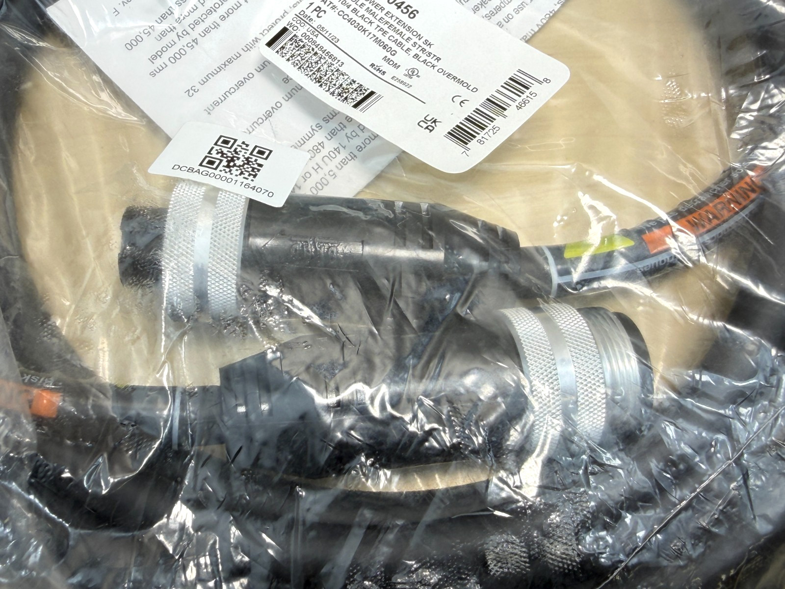 Woodhead CC4030K17M060G Brad Power SK QC 4-Pole Cable, 10/4 1300640456
