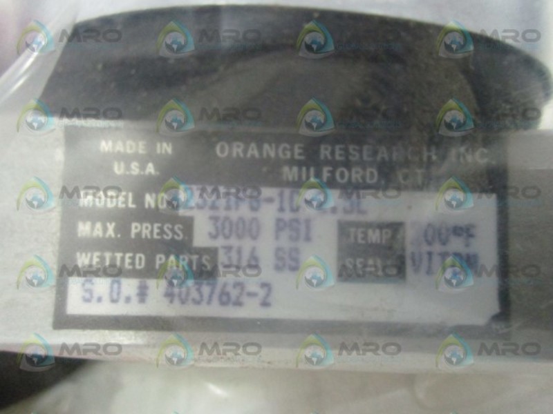 ORANGE RESEARCH 2321FG-1C-2.5L DIFFERENTIAL PRESSURE GAUGE NSMP