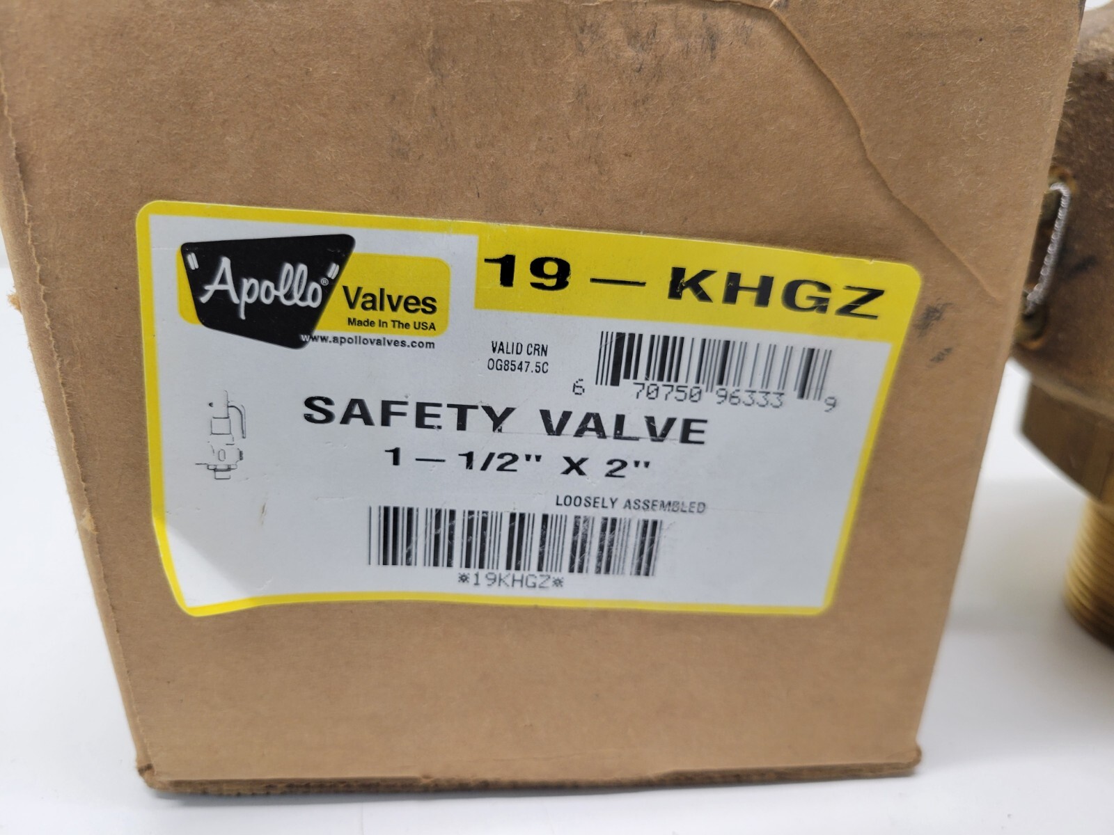 NEW OLD STOCK! APOLLO CONBRACO 1-1/2X2″ 150PSI PRESSURE RELIEF VALVE 19KHG-A