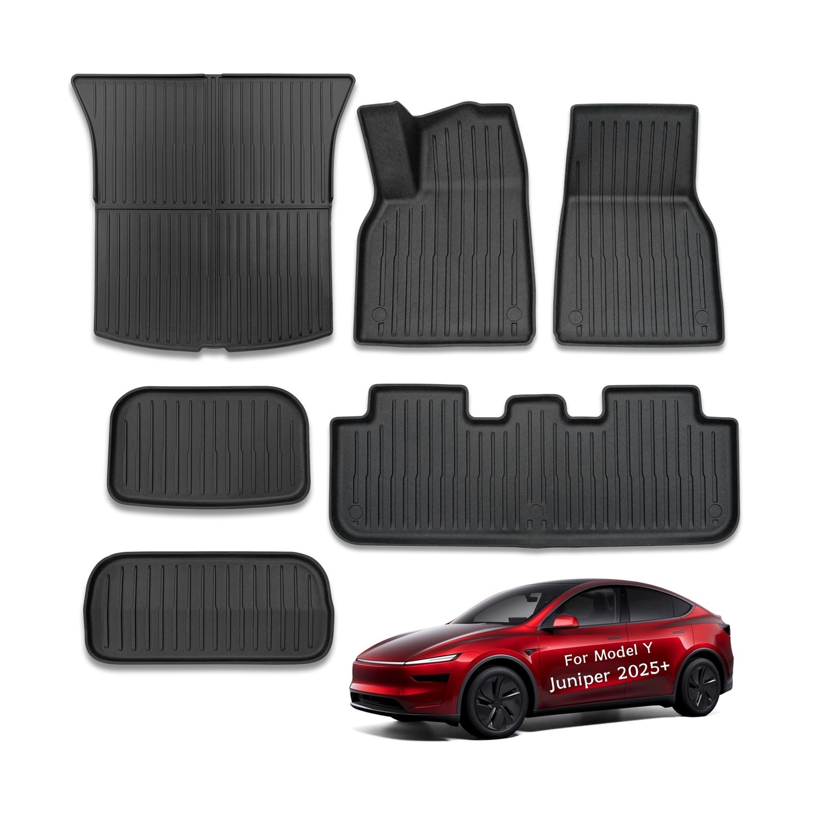 6 Pcs for Tesla Model Y Juniper Accessories 2025 2026 All Weather TPE Anti-Sl…