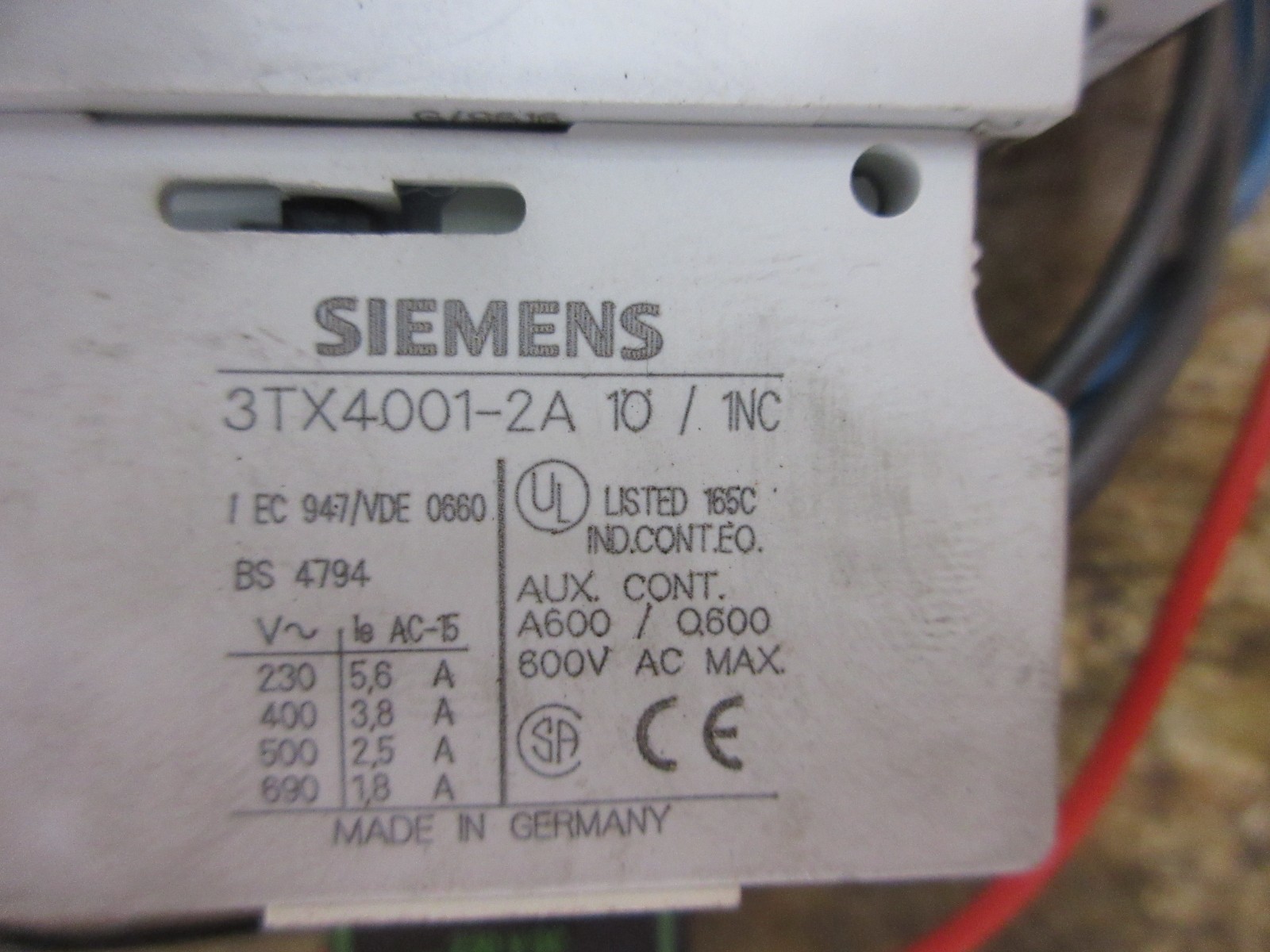 HERMLE UWF 1202S CNC VERTICAL MILL SIEMENS 3TF3110-0B CONTACTOR LOT OF 3 PIECES
