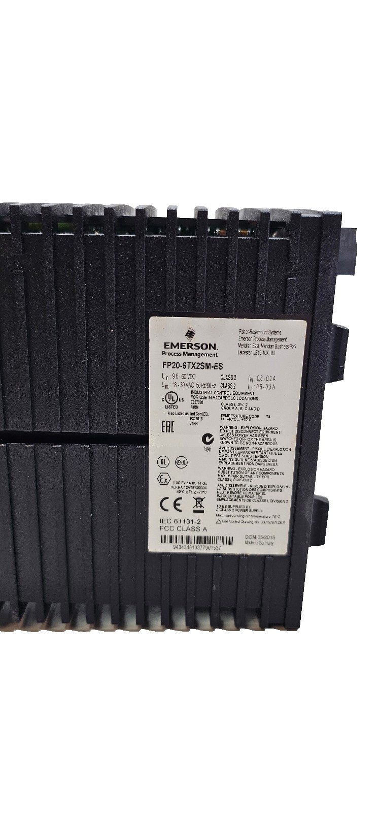 New Emerson DeltaV Network Switch FP20 FP20-6TX2SM-ES KJ1611X1-BF2 12P4553X062