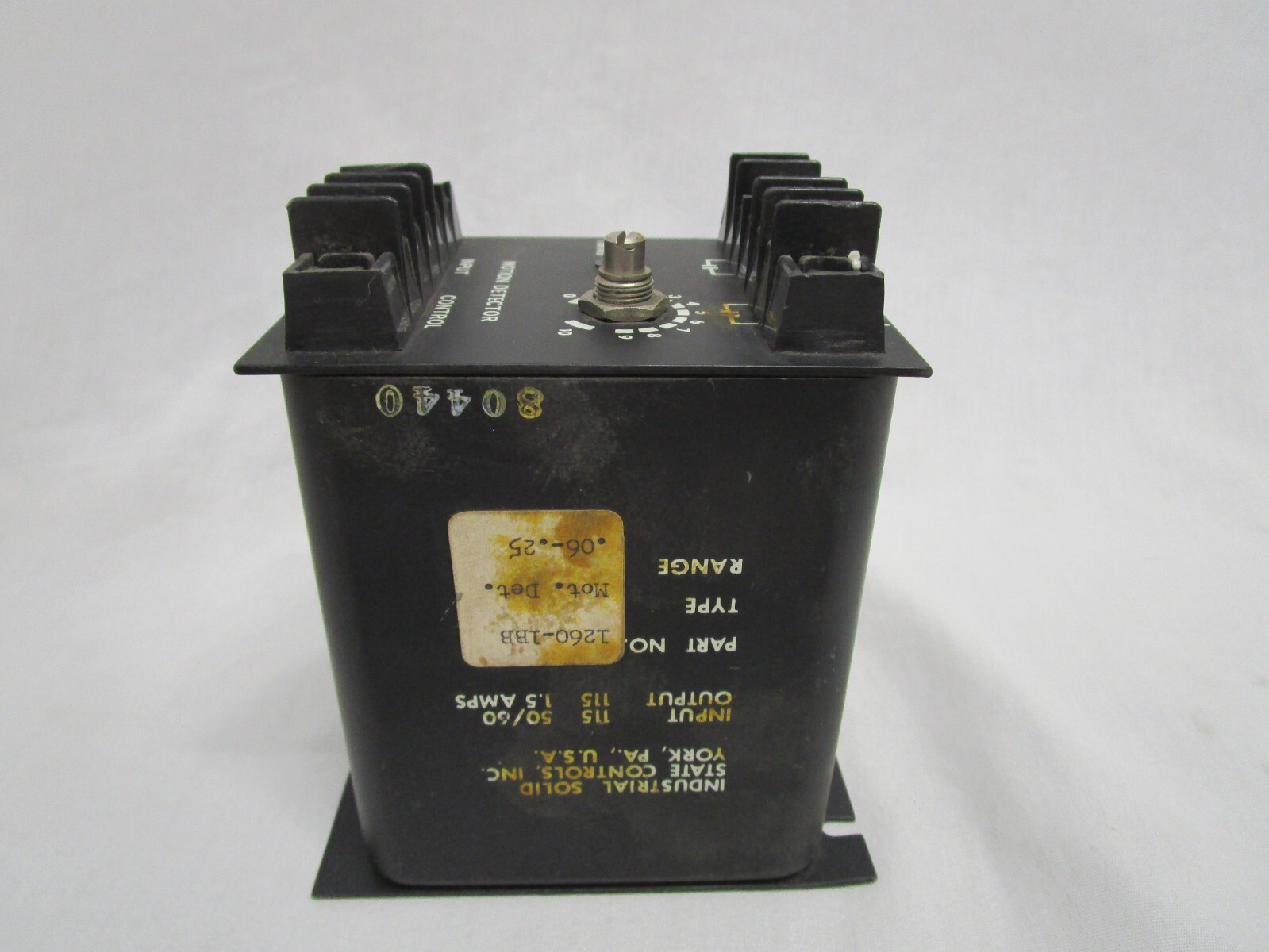 INDUSTRIAL SOLID STATE CONTROLS 1260-1BB MOTION DETECTOR