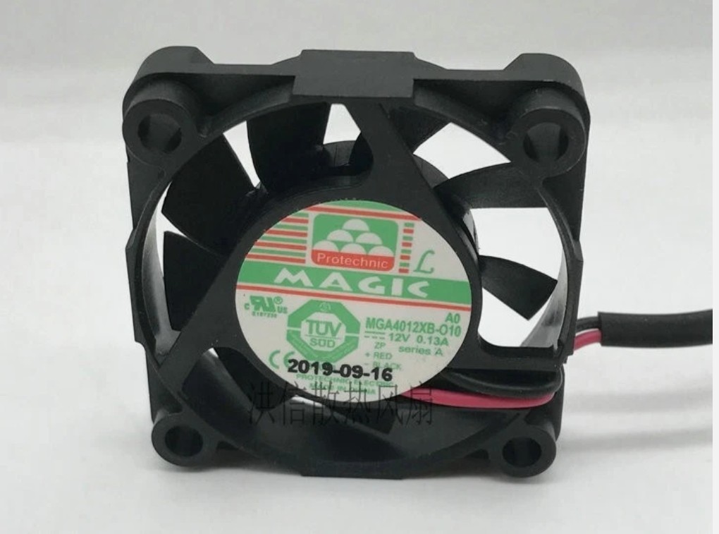 1 PCS Protechnic MAGIC Fan MGA4012XB-O10 DC12V 0.13A 4010 4cm 2 wire axial fan