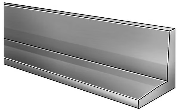 Zoro Select 4YTJ5 Angle Stock, 316SS, 1/8 In T, 1 In Leg, 7 ft