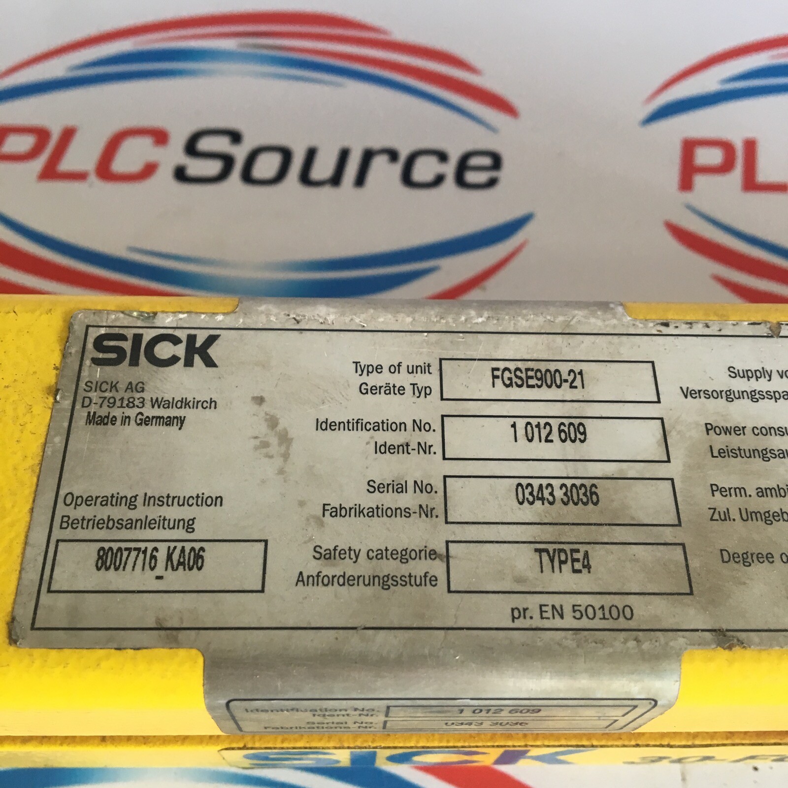 SICK 30-FSG FGSE900-21 Light Curtain Receiver Unit
