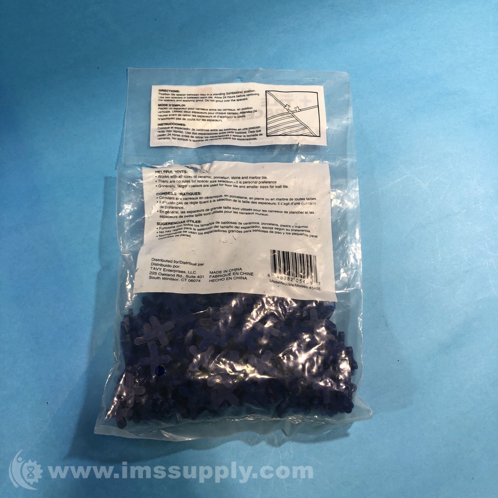 TAVY Enterprises, LLC. 5455 Bag of 500 Plastic Tile Spacers 5670