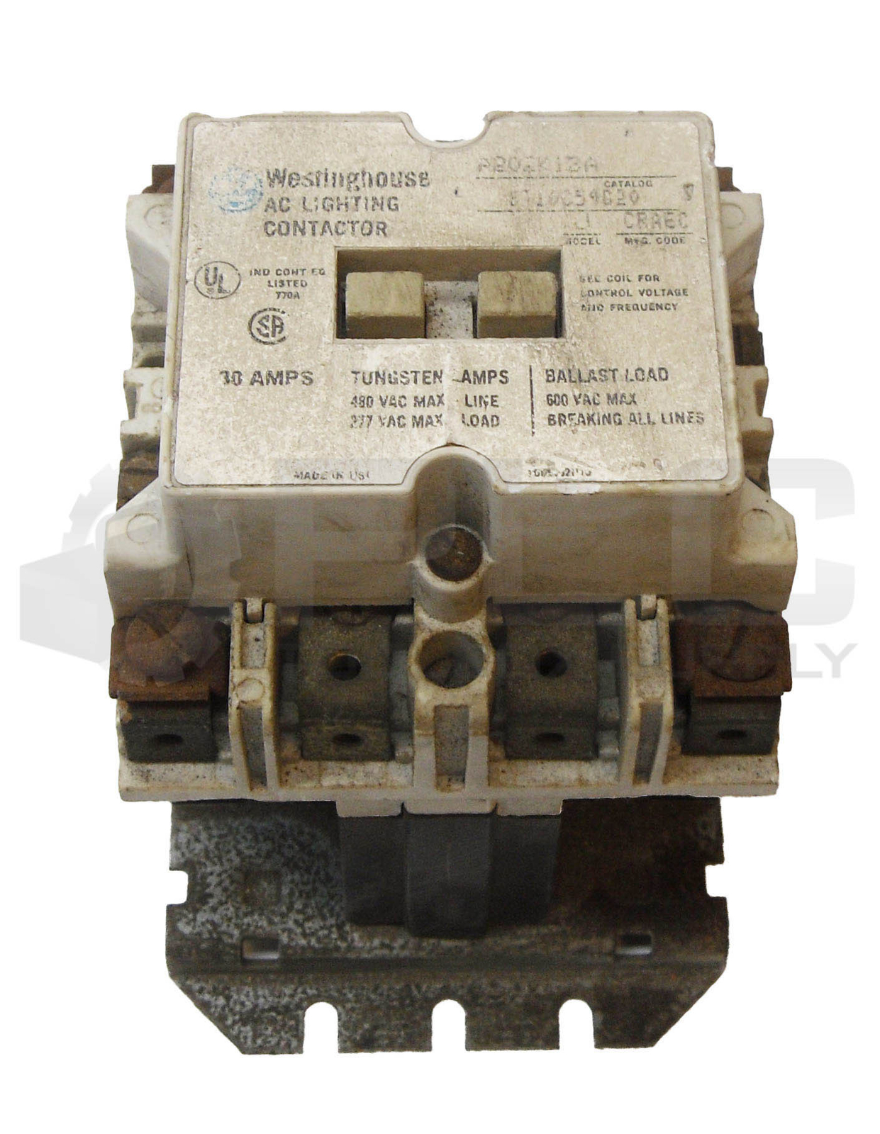 WESTINGHOUSE A202K1BA /J AC LIGHTING CONTACTOR 480VAC 30A W/ 505C806G01 COIL
