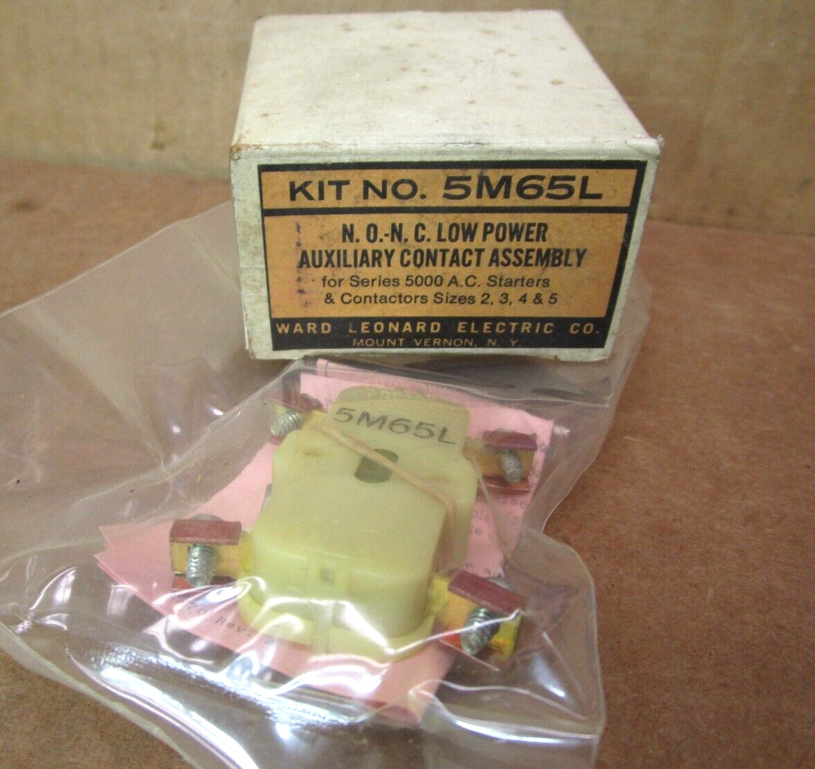 Ward Leonard 5M65L N.O.-N.C. Low Power Auxiliary Contact Assembly 50997LR