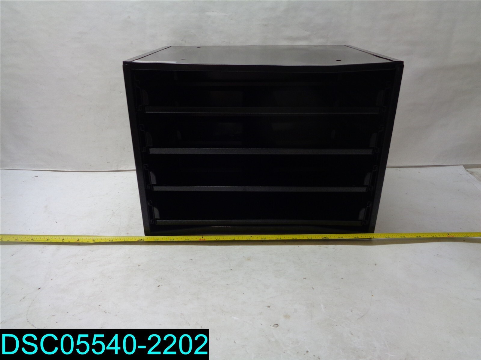 DENTED Durham Slide Rack 307-08-S561 Compartment Storage Boxes Fits Four Boxes