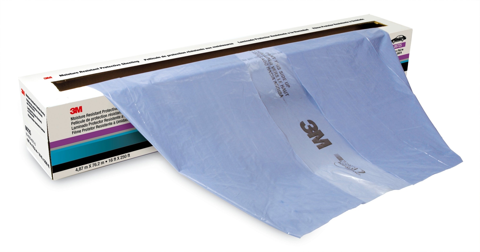 3M Moisture Resistant Protective Sheeting, 06725, 16 ft x 250 ft (4 (Case of 1)