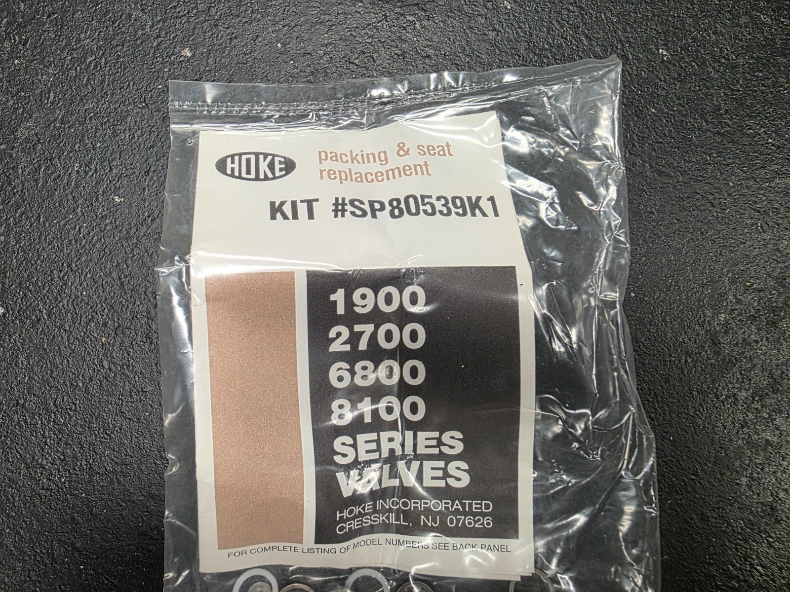 Hoke SP80539K1 Packing & Seat Kit – OEM for 1900/2700/6800/8100 Series Valve