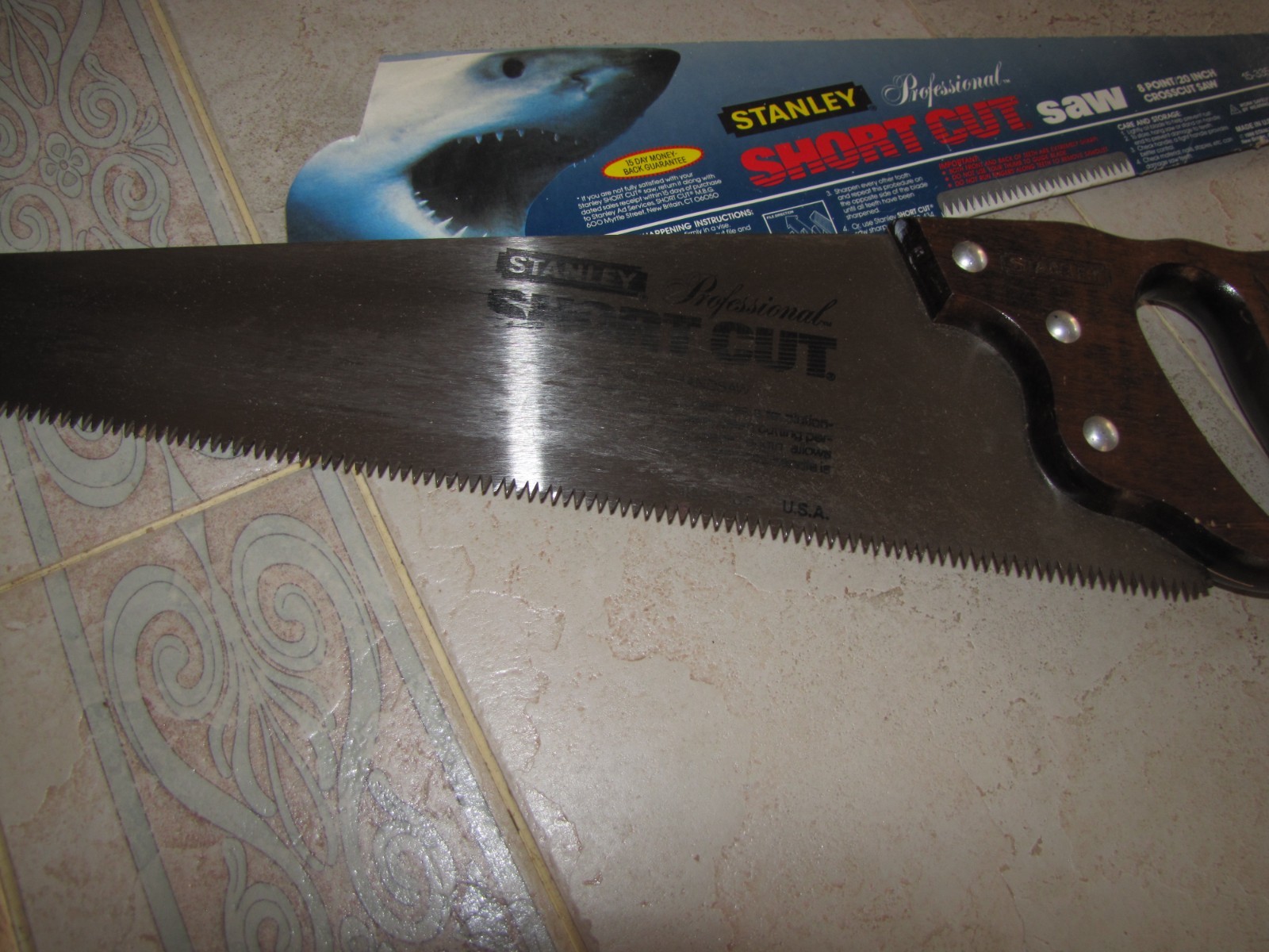 Stanley shortcut crosscut Saw 8 point , Hardwood Handle,20 ” Blade good used