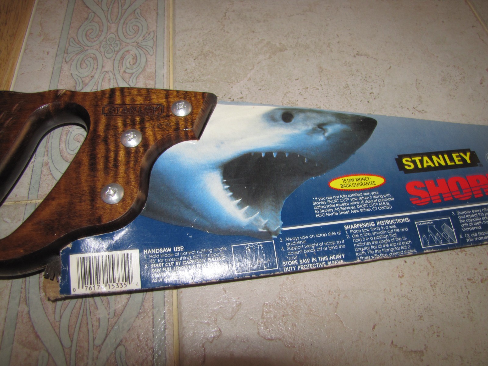 Stanley shortcut crosscut Saw 8 point , Hardwood Handle,20 ” Blade good used