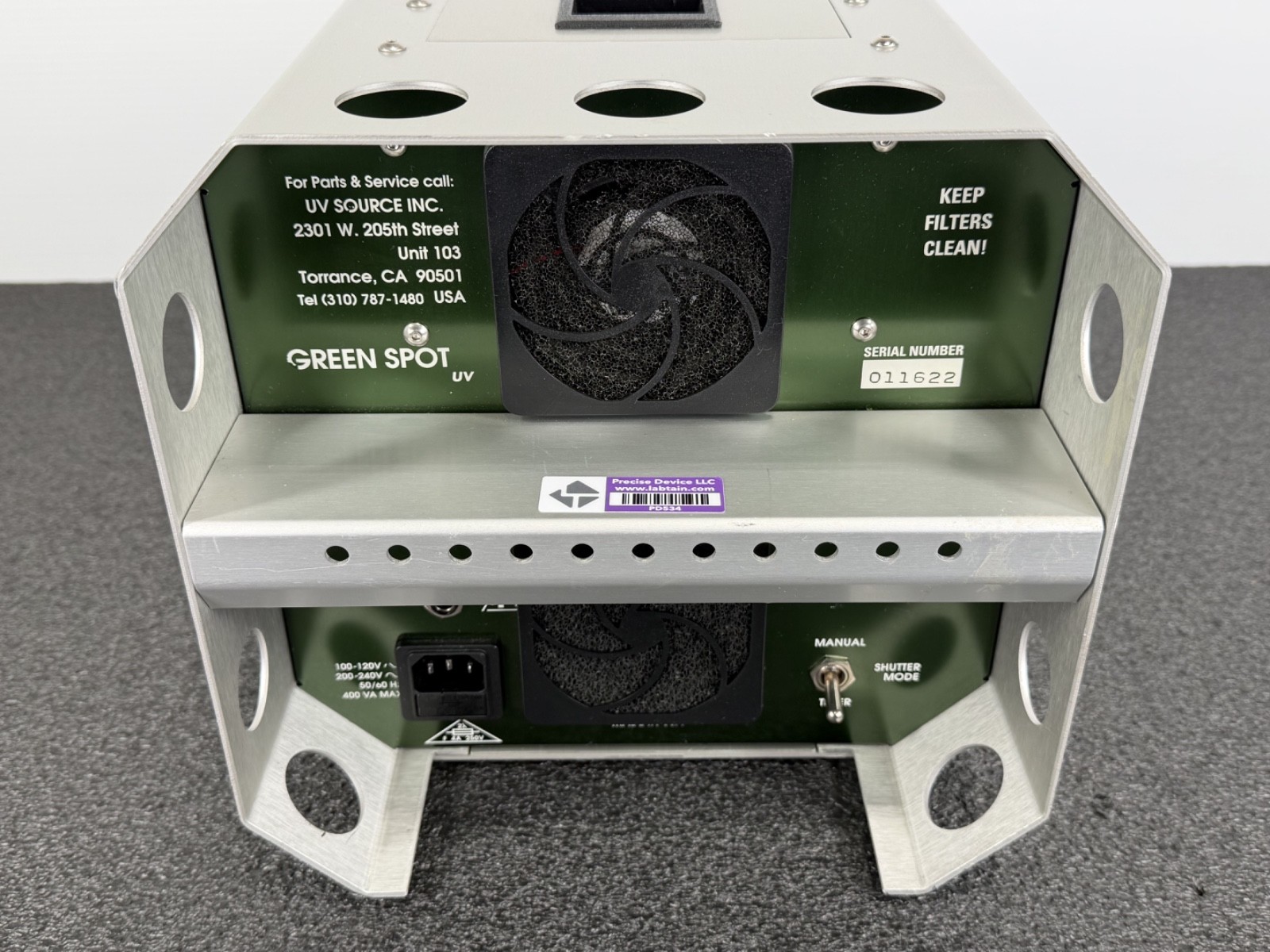 American Ultraviolet Green Spot UV Spot Curing System
