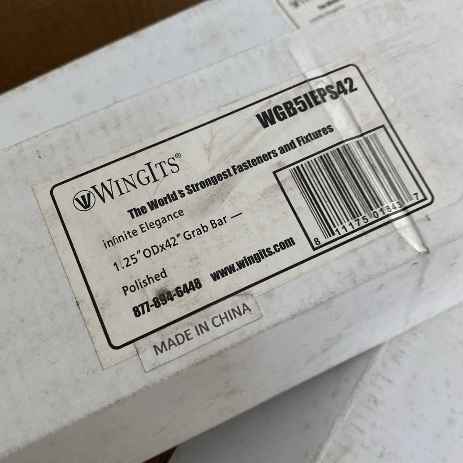 Wingits WGB51EPS42 Contemporary Grab Bar, 42″ L, Stainless Steel, Polished