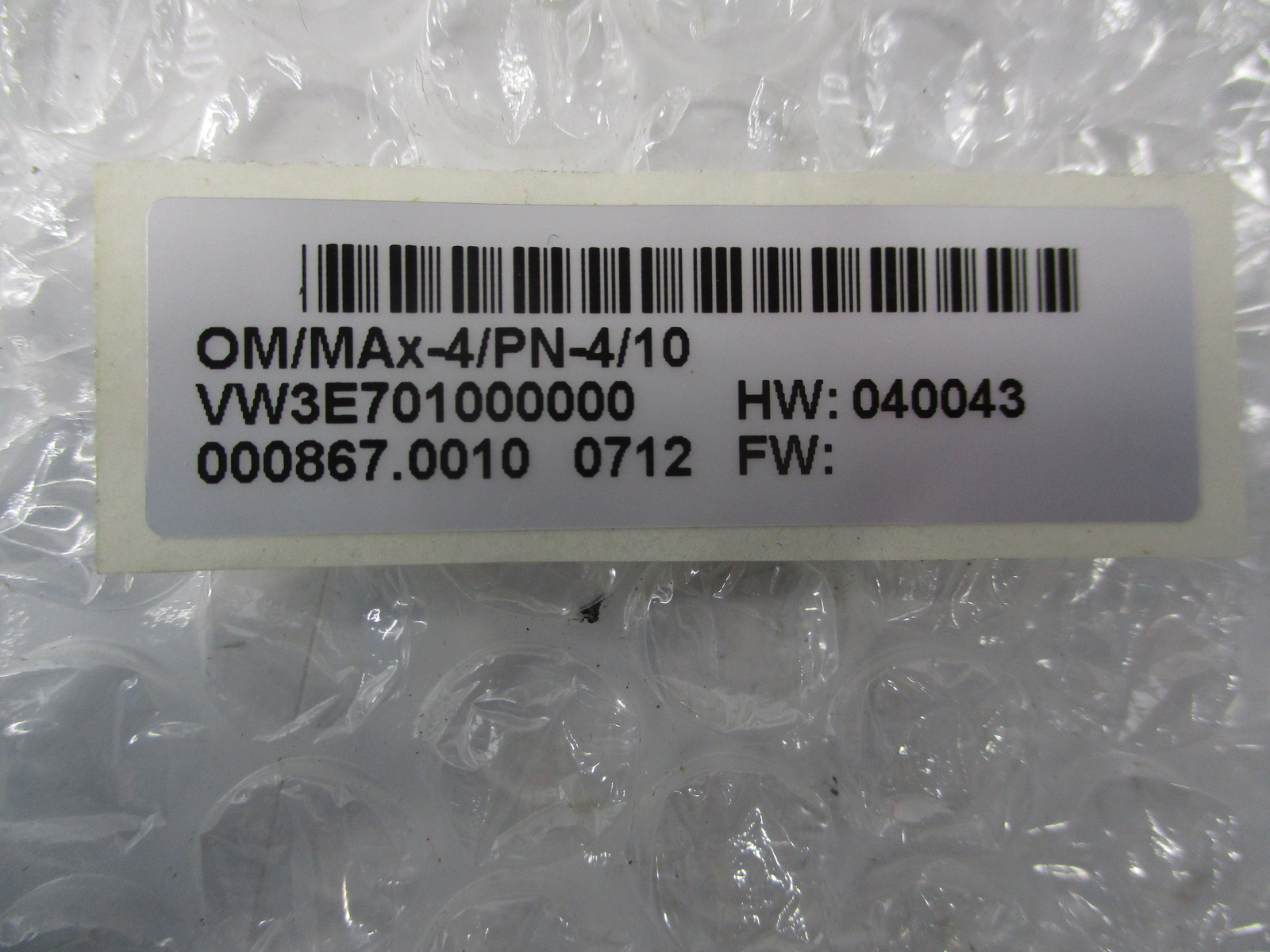 INDUSTRIAL SPARE OM/MAX-4PN-4/10 VW3E701000000 KIT NSNP