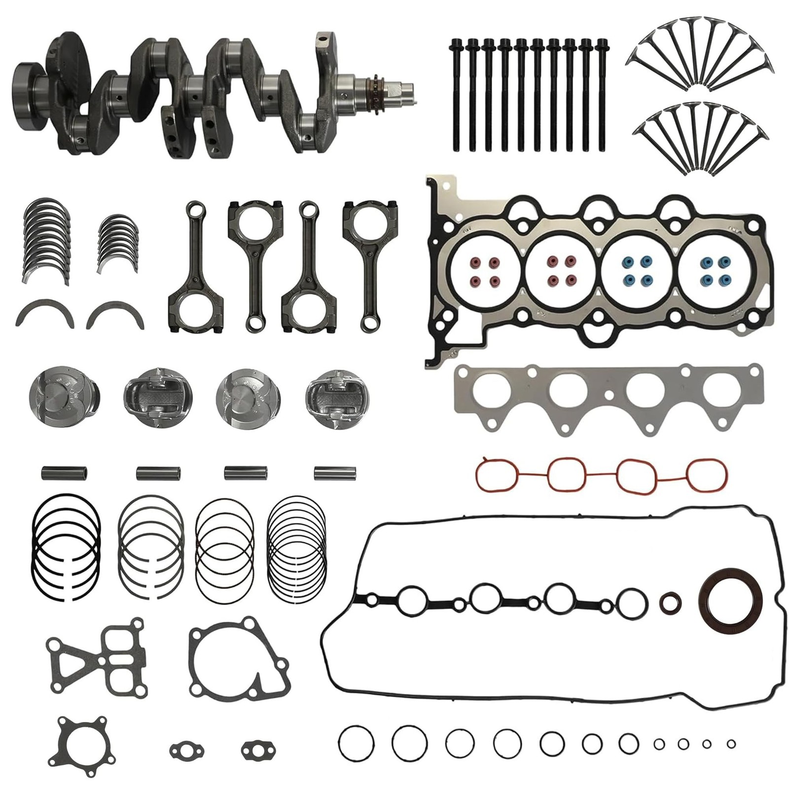 G4FD 1.6 Engine Overhaul Rebuild Kit & Crankshaft Kit with Piston Con-rod Fit…