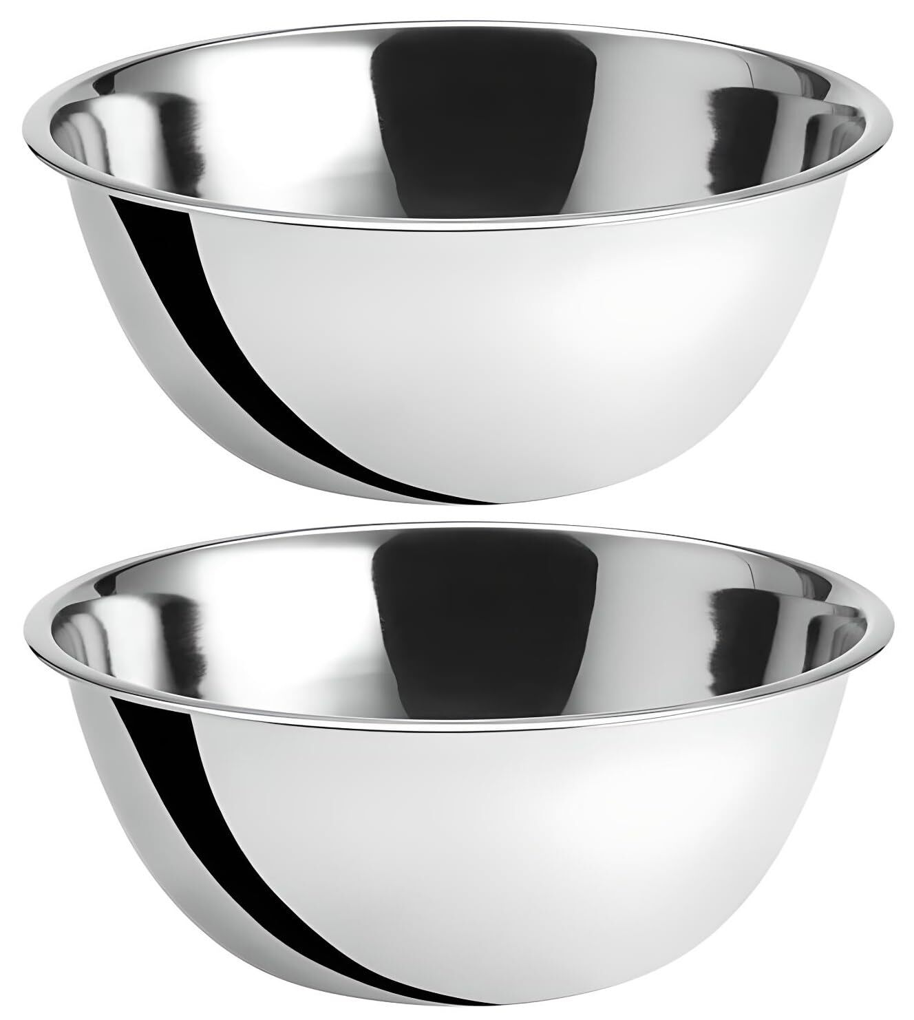 2-Pack OCS Parts 13.25″ Stainless Steel 8 Quart Mixing Bowl
