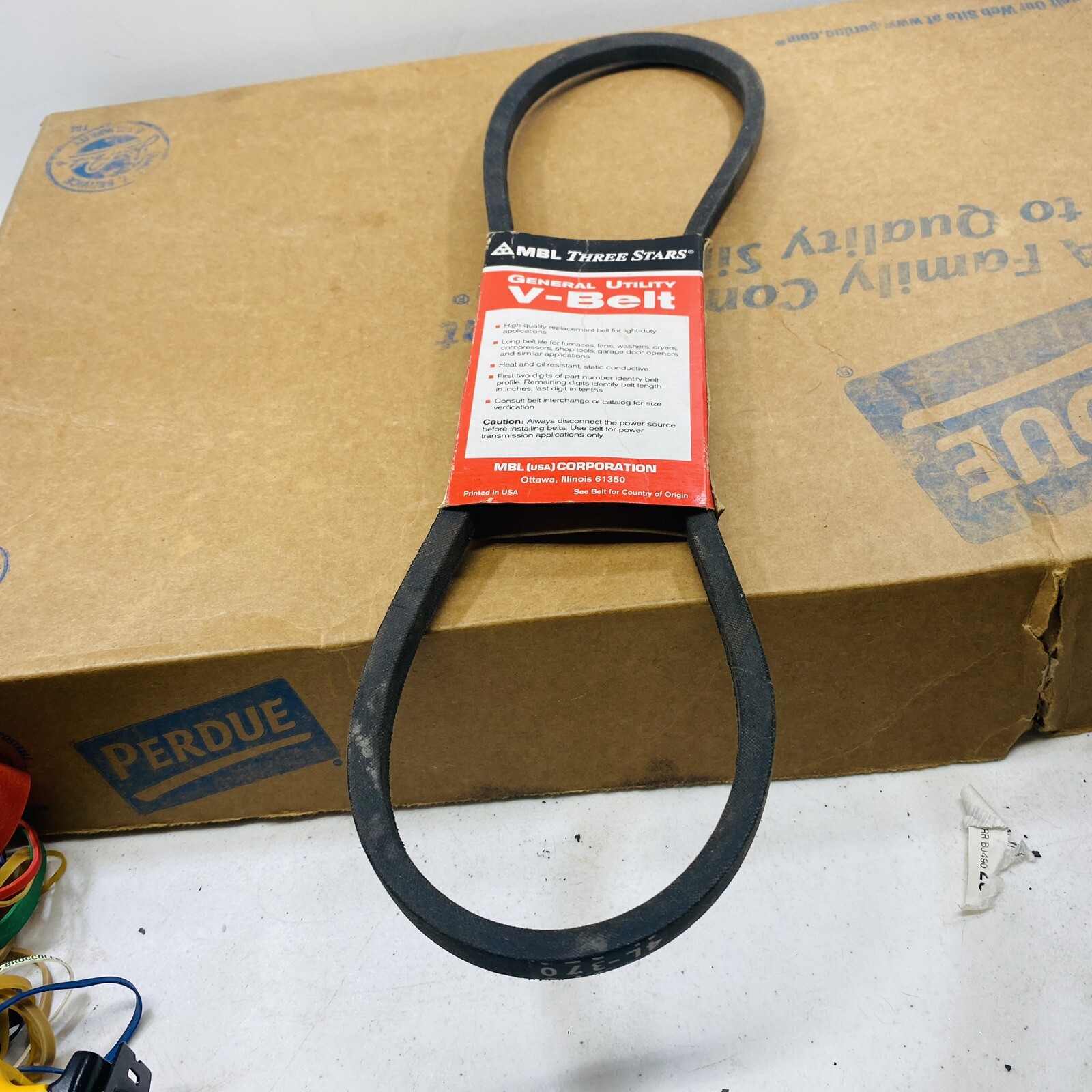 MBL Three Stars General Utility V-Belts 4L370 Functional Shop 22576 Tool Pics