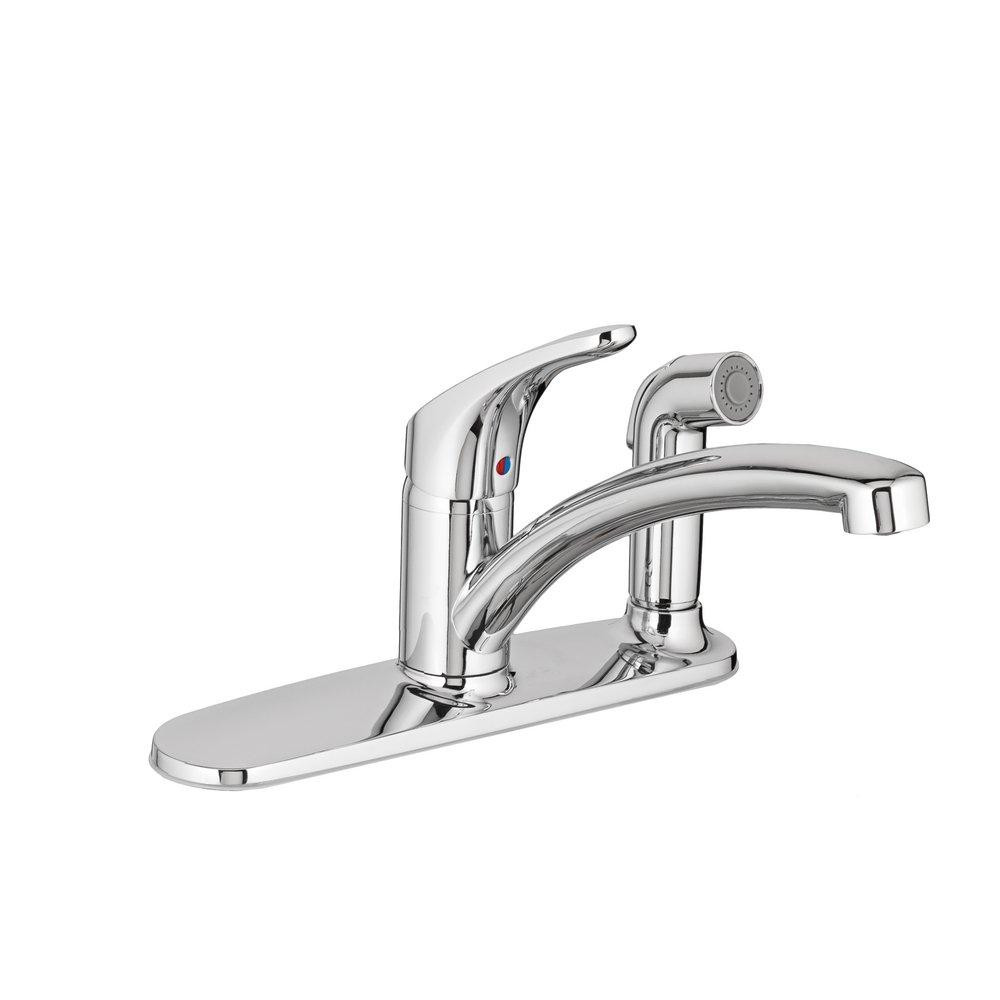American Standard Colony Soft Single Handle Kitchen Faucet w/ Side Spray 1.5 GPM