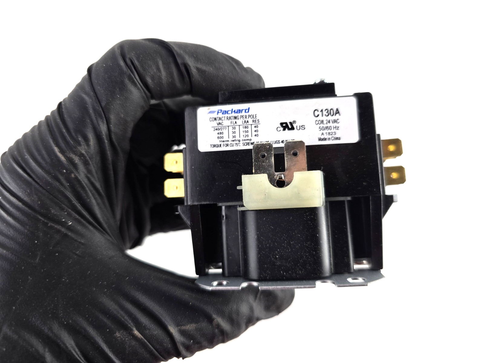 Packard Definite Purpose Contactor, 1 Pole, 30 Amps, 24 Coil Voltage, C130A