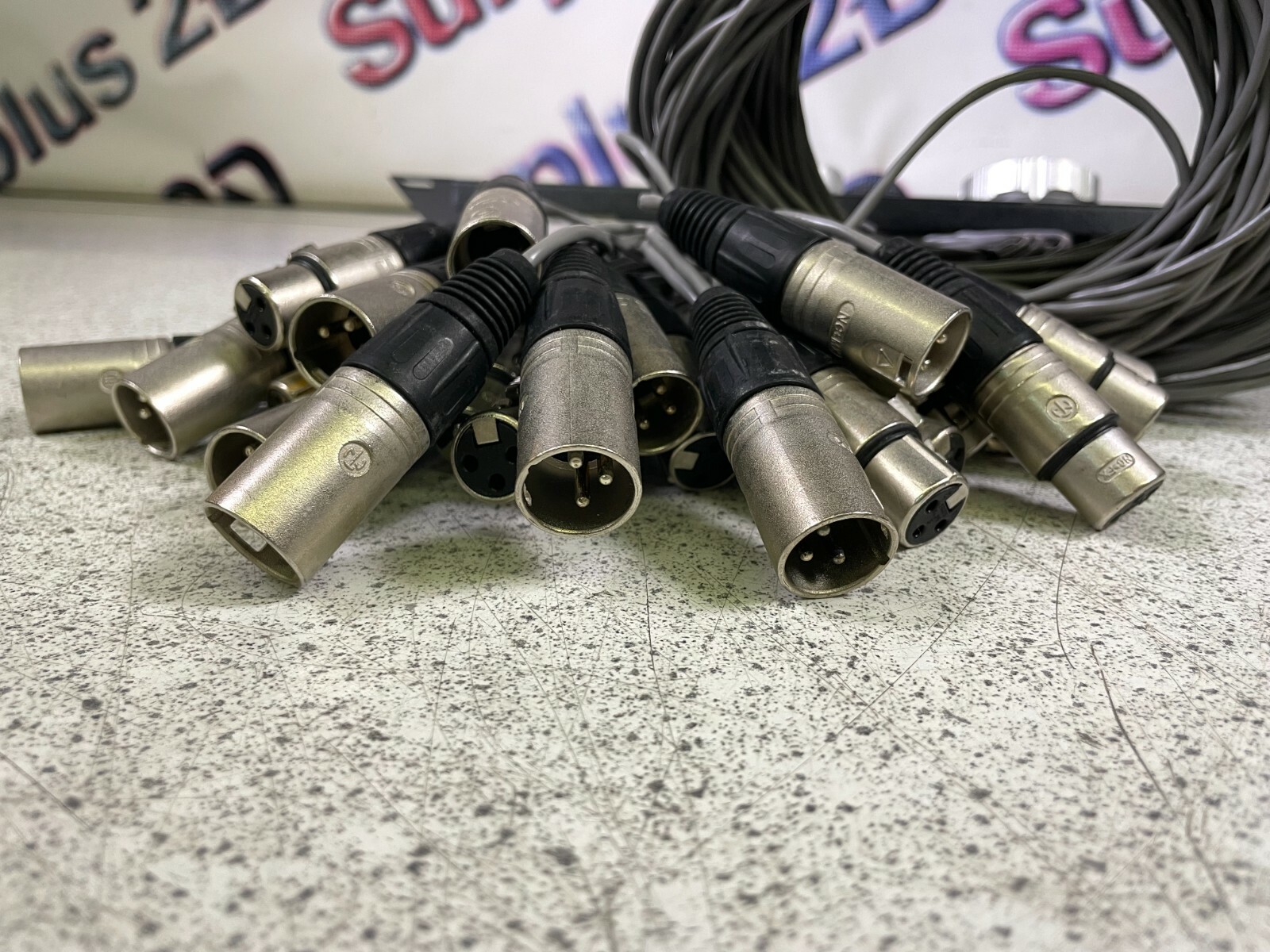 Lot of 5 Amphenol Socapex Break-out Cables and Pannel