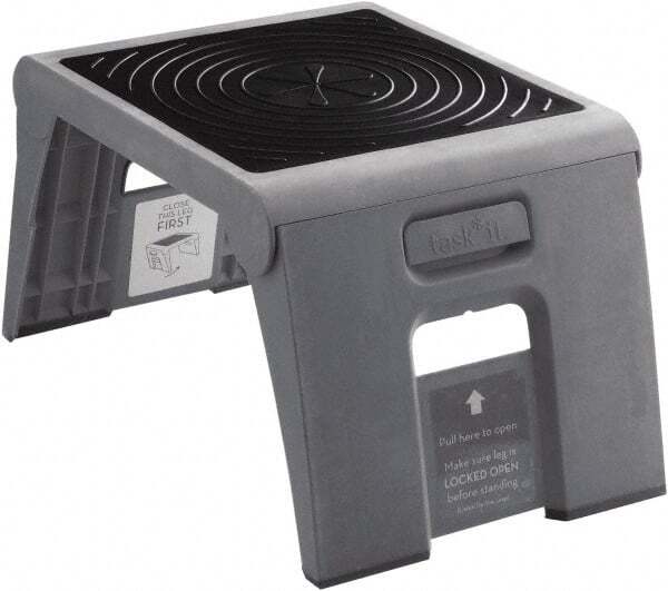 Cramer 50051PK-82 Folding Step Stool: 11″ OAH, Plastic 250 lb Load Capacity