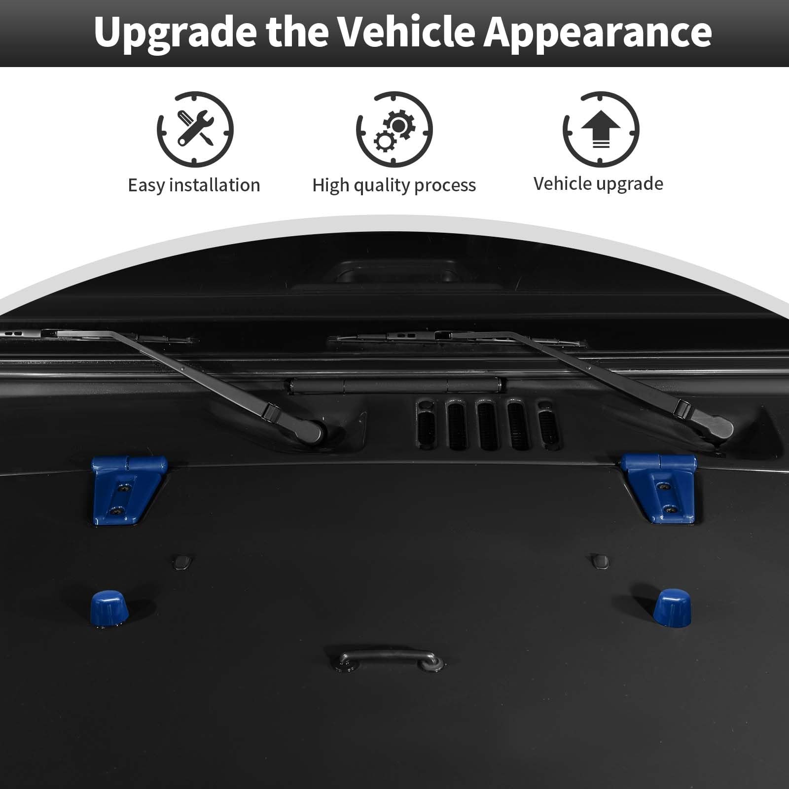 CheroCar Door Hinge Cover &Tailgate Hinge Cover & Engine Hood Rubber Head Cover