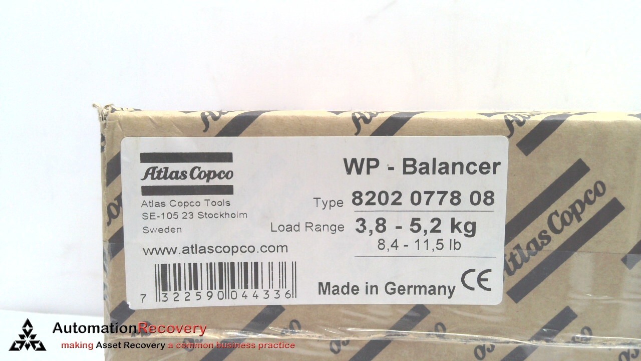 ATLAS COPCO 8202 0778 08 BALANCER WP-05-5-A 8202 0778 08 , NEW #314607