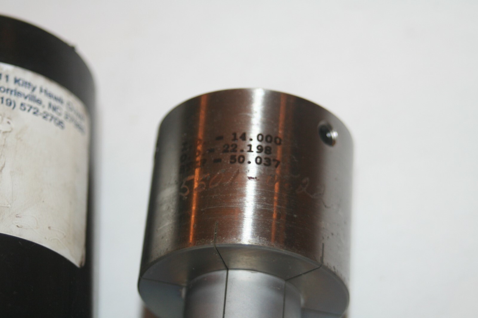 SCHUNK 28000302 Intermediate Sleeve w/Step 14mm ID, 22.198mm OD, 50.037 * NEW *