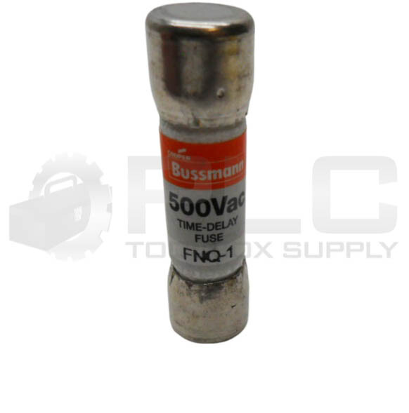NEW BOX OF 10 BUSSMANN FNQ-1 TIME DELAY FUSE 1A 500VAC
