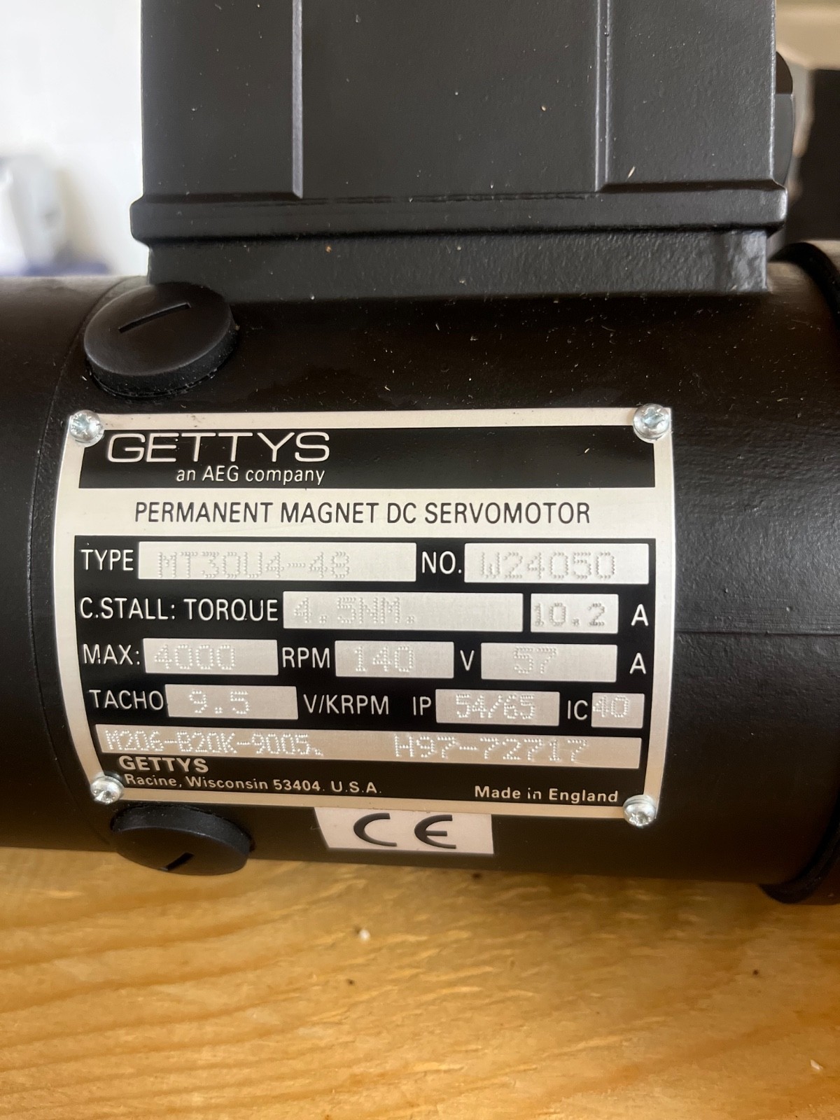 AEG GETTYS dc servomotor mt30u4-48 w24050