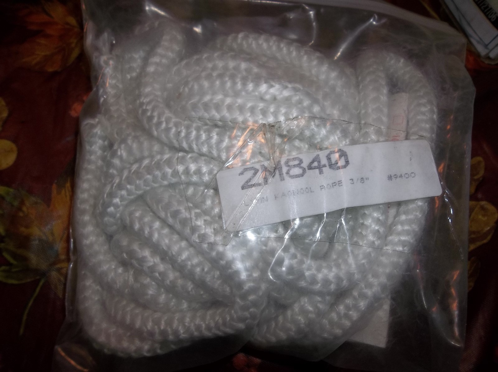 Lynn Kaowool Thermo Rope 3/8″ x 25′ High Temp Rope # 9400