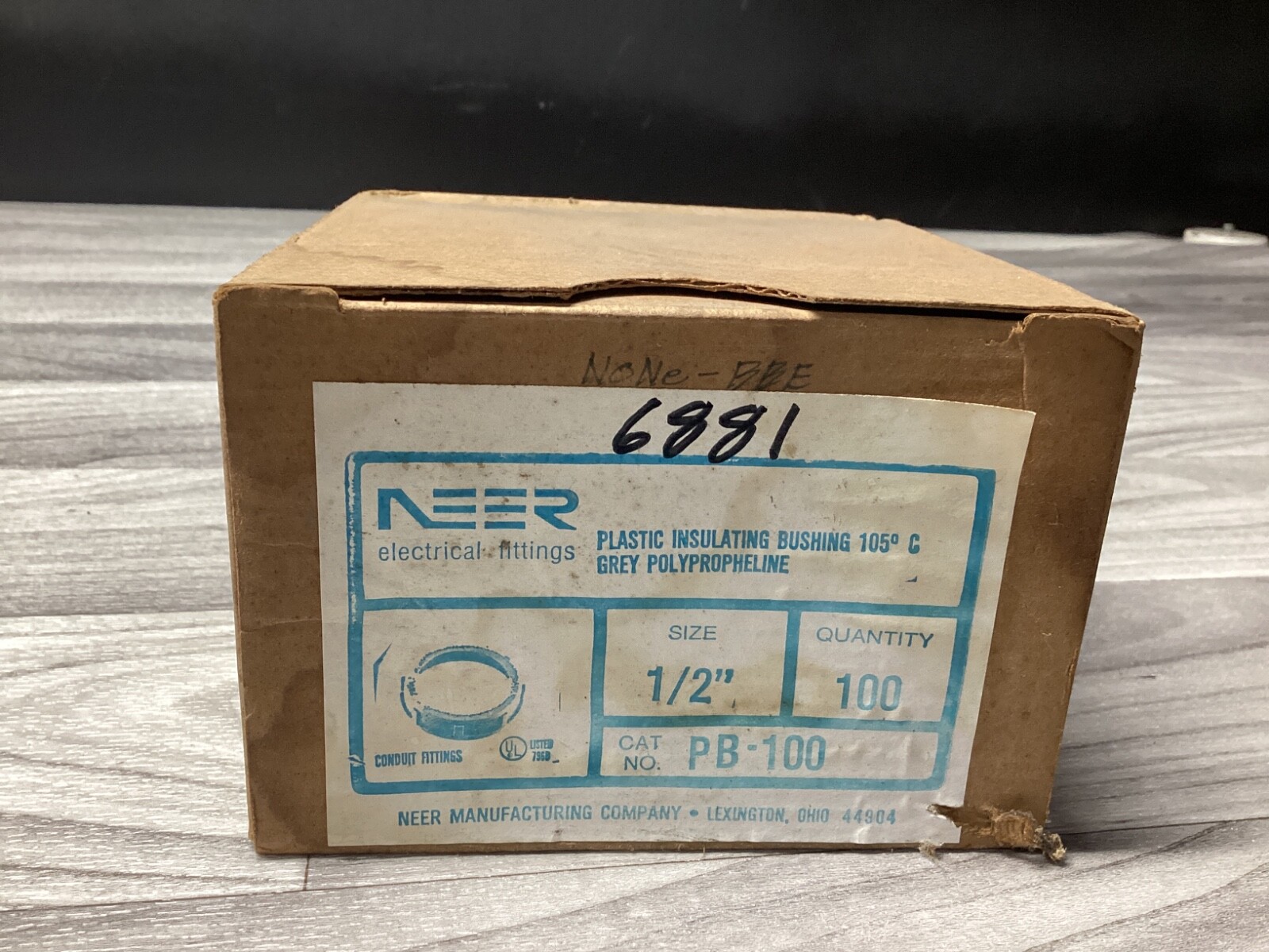 QTY OF 100 Neer PB-100 Conduit Bushing 1/2″ PB100 #119G152*CO