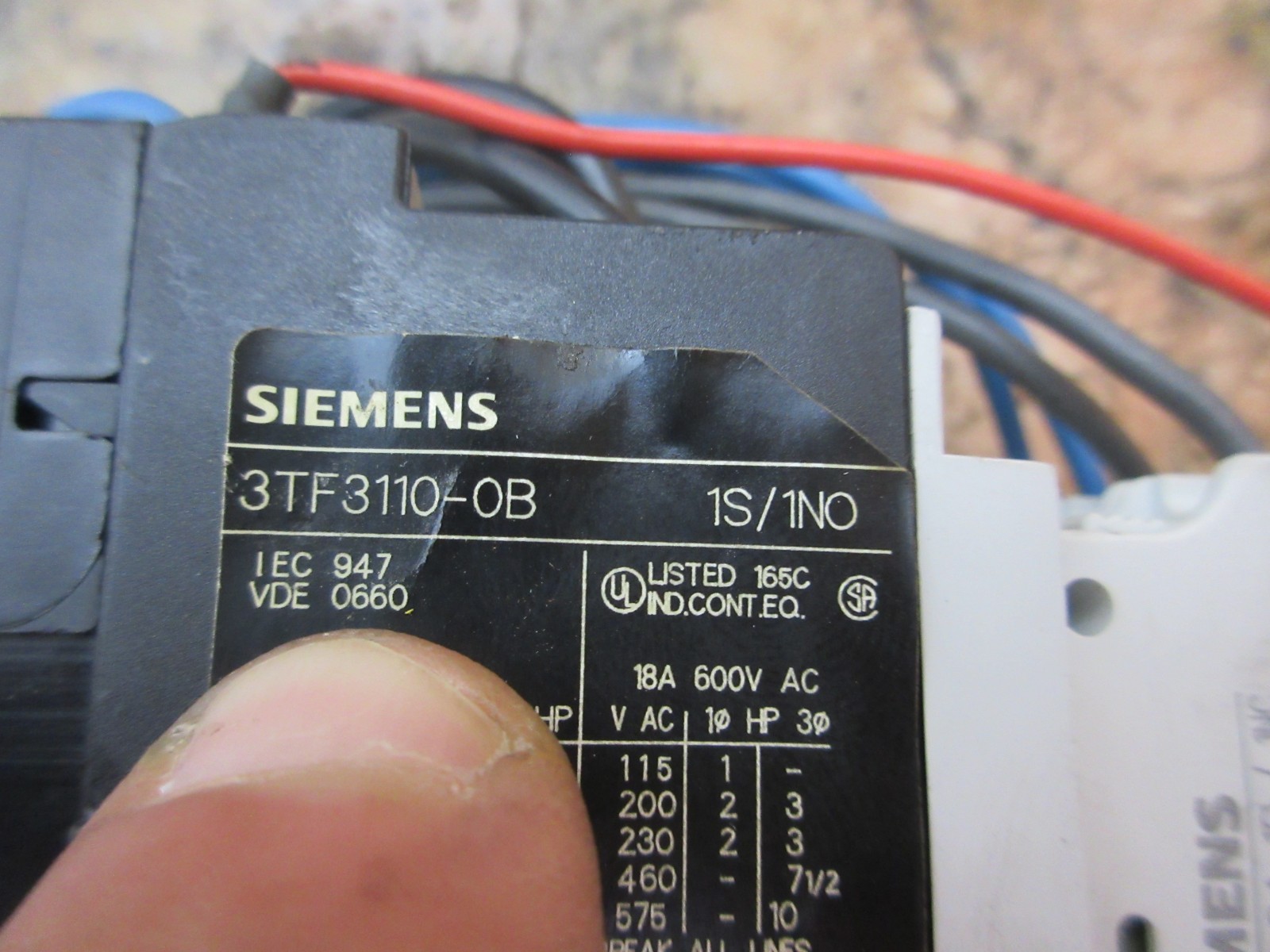 HERMLE UWF 1202S CNC VERTICAL MILL SIEMENS 3TF3110-0B CONTACTOR LOT OF 3 PIECES